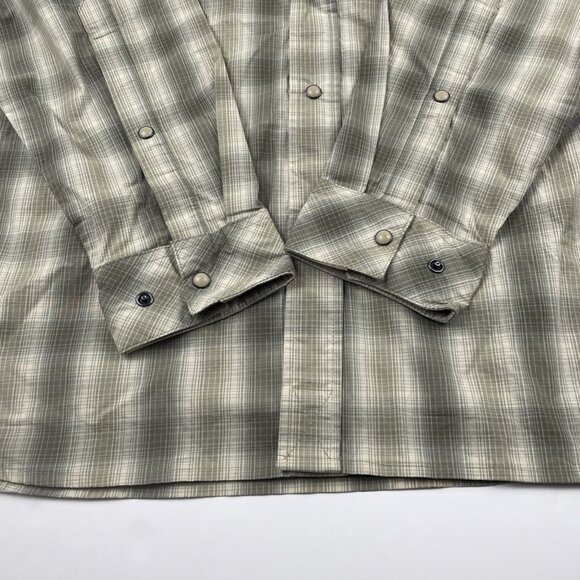Walls Pearl Snap Work Shirt Men's L Allan Long Sleeve Plaid Chore Outdoors - Picture 10 of 10